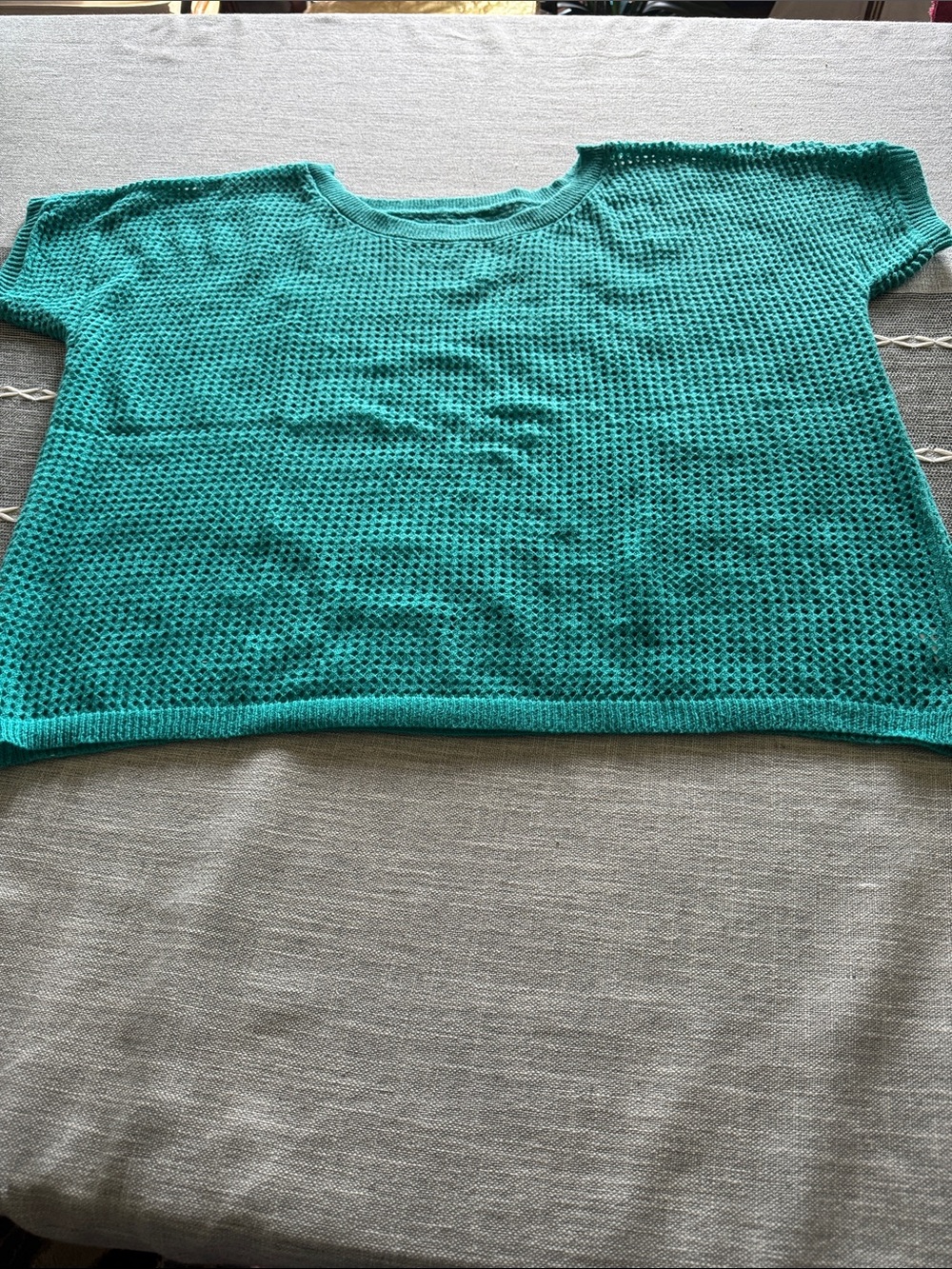 Lightweight Turquoise Open-Knit Women’s Sweater NWOT